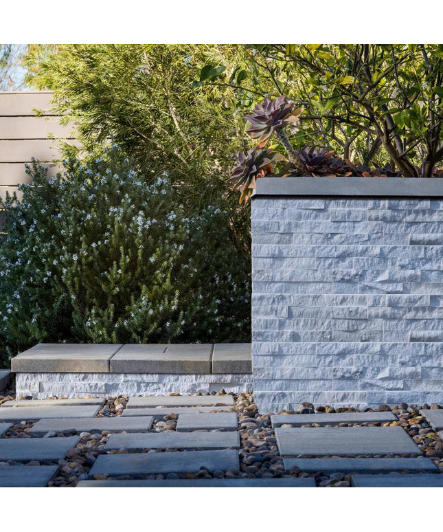 alabaster ledger corner split tile