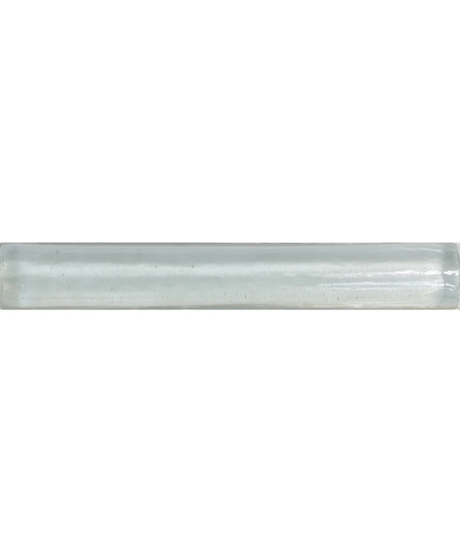 Cayman Blue Pearl Mama Bar hand-cast glass bullnose trim, nominal 1x8