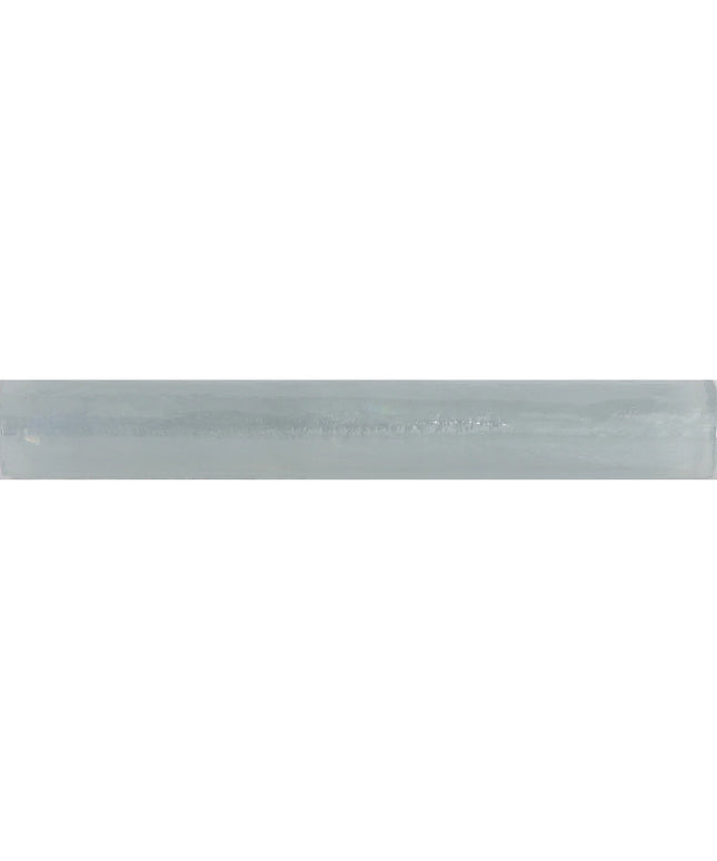 Clear Pearl Mama Bar hand-cast glass bullnose trim, nominal 1x8
