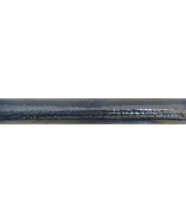 Cottage Blue Pearl Mama Bar hand-cast glass bullnose trim, nominal 1x8