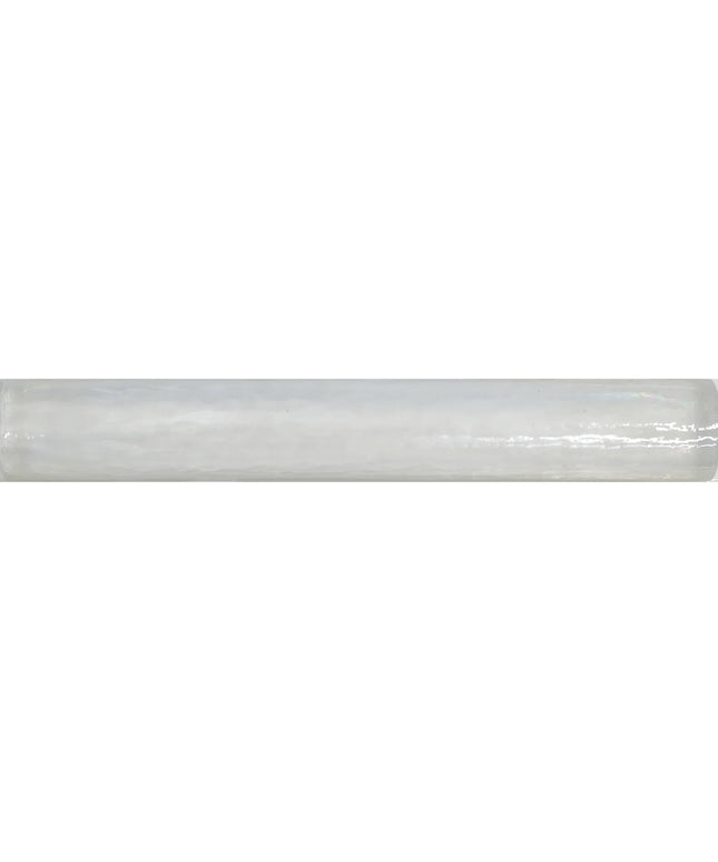 Crystal Pearl Mama Bar hand-cast glass bullnose trim, nominal 1x8