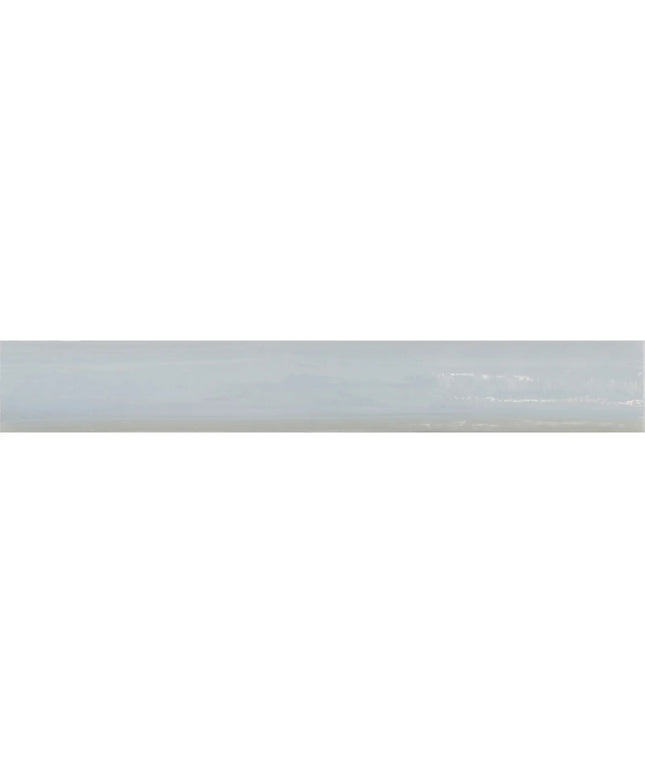 Frost Pearl Mama Bar hand-cast glass bullnose trim, nominal 1x8