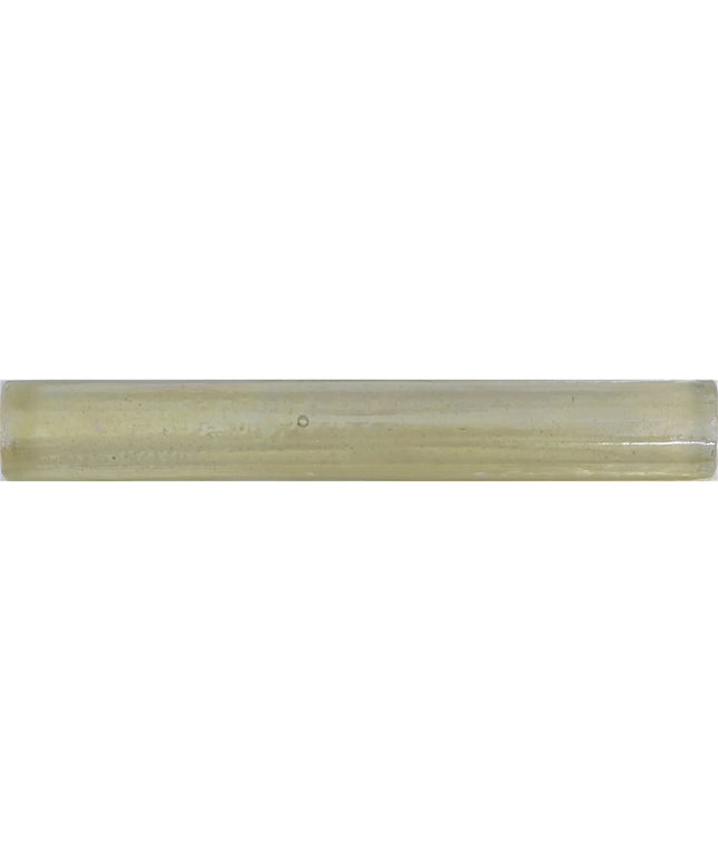 Latte Pearl Mama Bar hand-cast glass bullnose trim, nominal 1x8