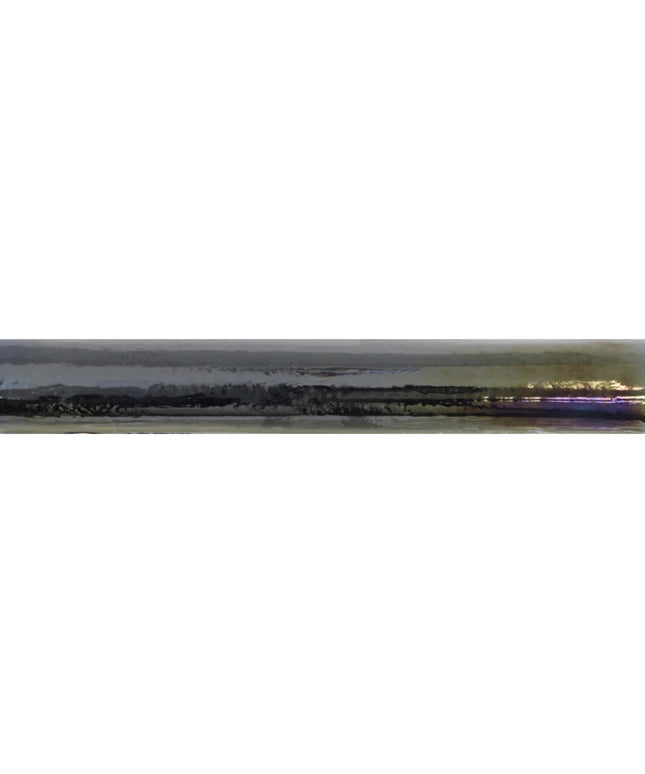 Midnight Black Pearl Mama Bar hand-cast glass bullnose trim, nominal 1x8