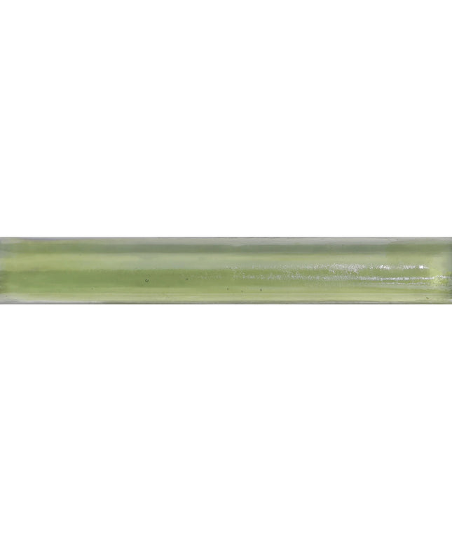 Sage Pearl Mama Bar hand-cast glass bullnose trim, nominal 1x8