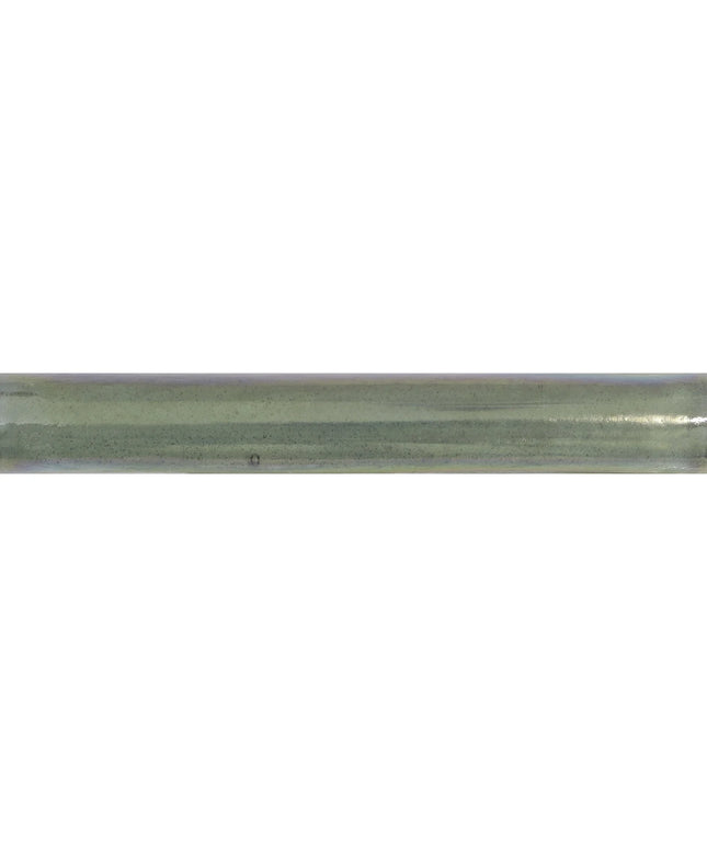 Silver Pearl Mama Bar hand-cast glass bullnose trim, nominal 1x8