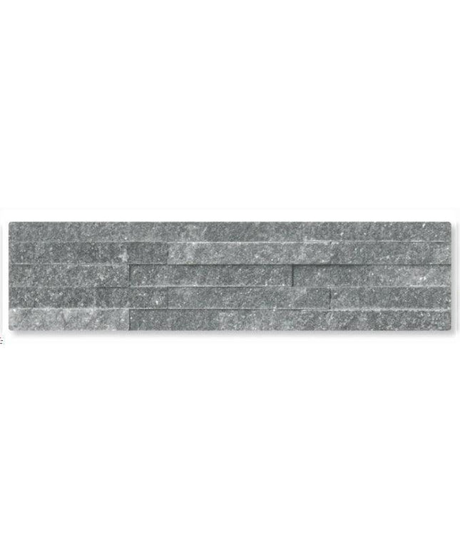mini split face textured wall tile Mini Charcoal Glint