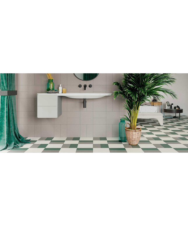 moss chalk ash solid square tile 5x5