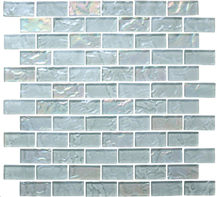 offset lava glass mosaic tile 1x2 Offset Burning Ice