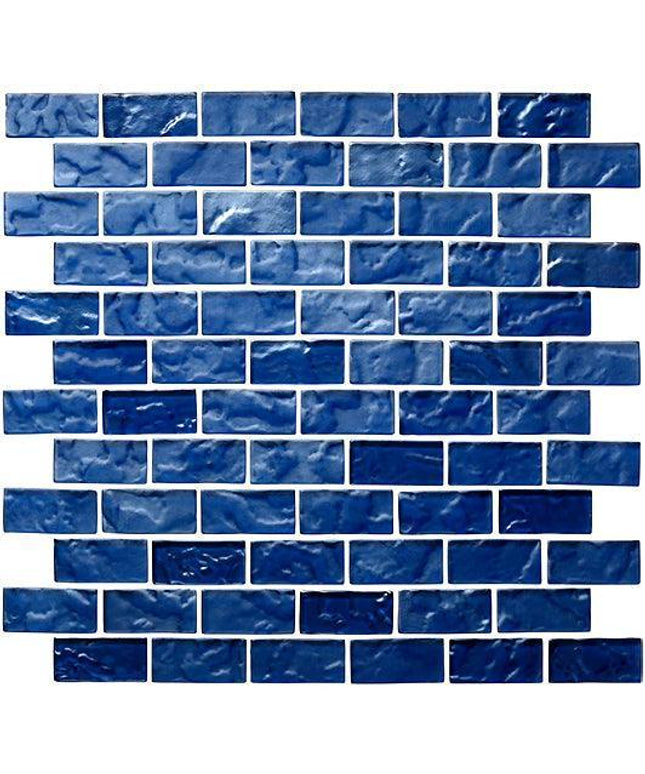 offset lava glass mosaic tile 1x2 Offset Deep Flow
