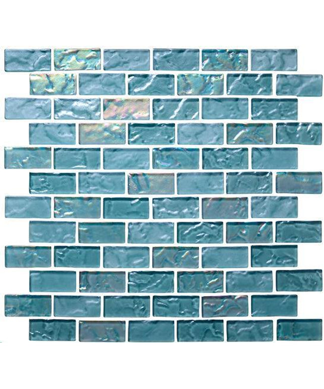 offset lava glass mosaic tile 1x2 Offset Hazy Wave