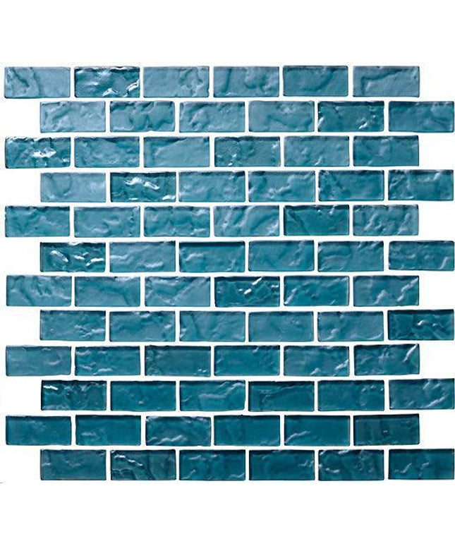 offset lava glass mosaic tile 1x2 Offset Liquid Rock