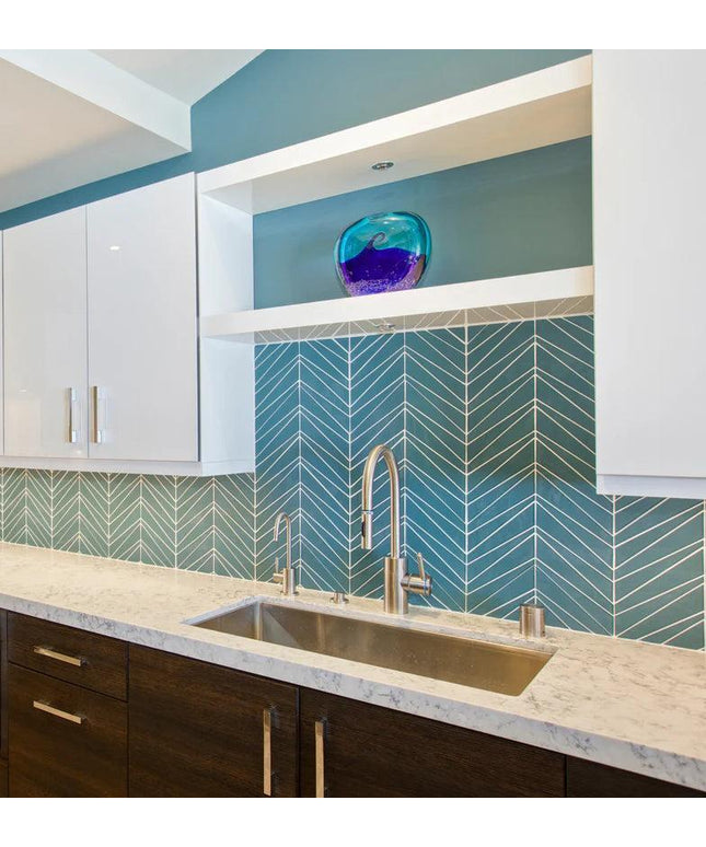 Palms-Azure-Matte kitchen backsplash tile