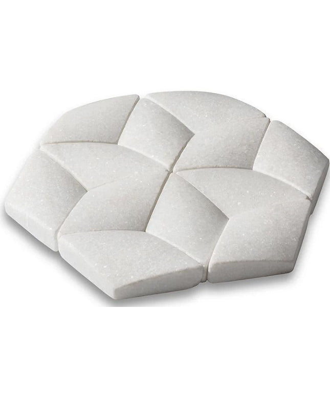 paragon hex dimensional wall tile honed Paragon Hex Crystal White