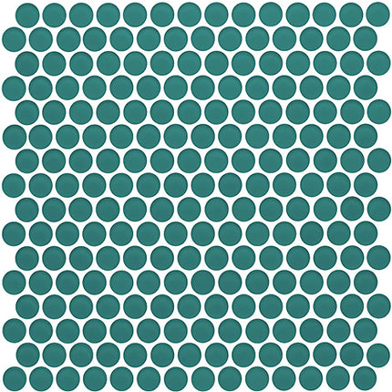 penny round glass mosaic tile matte Penny Round Lagoon