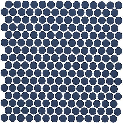 penny round glass mosaic tile matte Penny Round Midnight