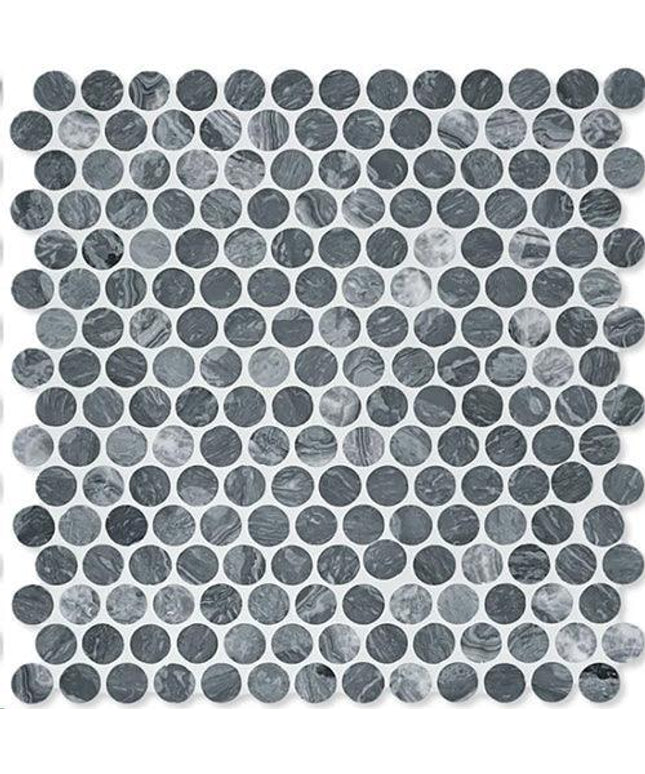 penny rounds stone mosaics honed Penny Rounds Nebula
