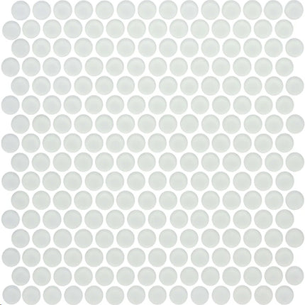 penny round glass mosaic tile matte Penny Round Pure Silk