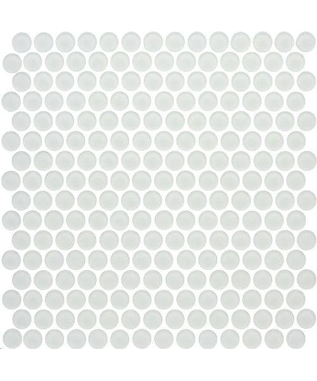 penny round glass mosaic tile matte Penny Round Pure Silk