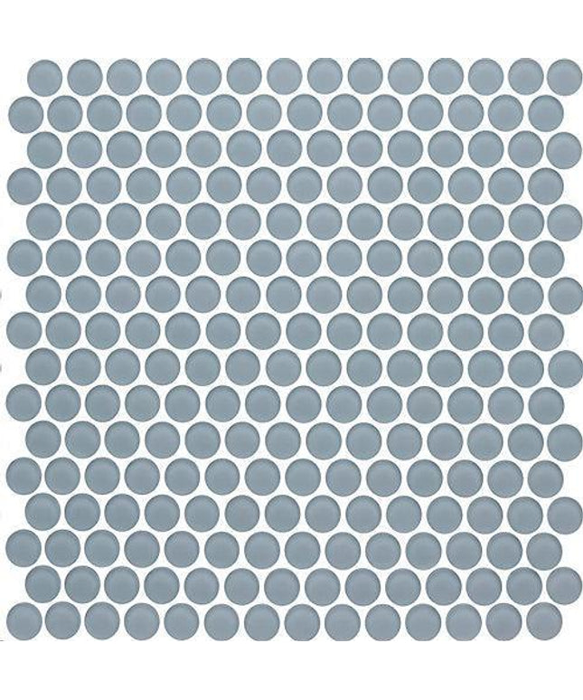 penny round glass mosaic tile matte Penny Round Stratos