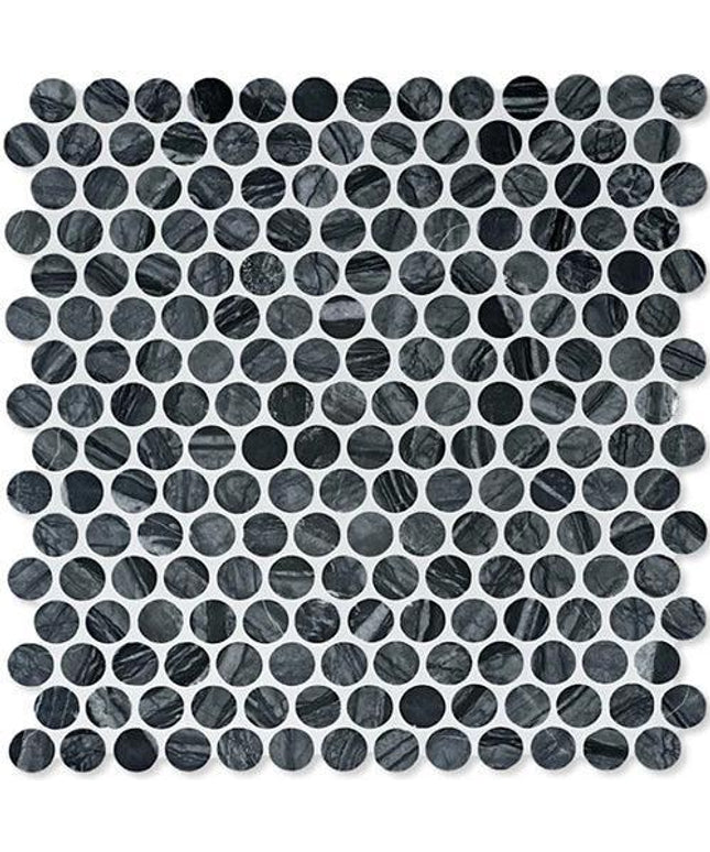 penny rounds stone mosaics honed Penny Rounds Tempest
