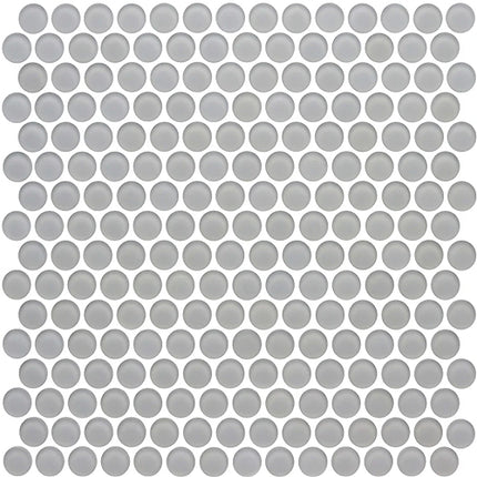 penny round glass mosaic tile matte Penny Round Tule