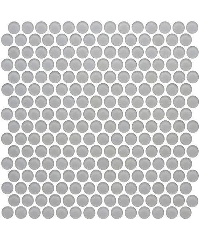 penny round glass mosaic tile matte Penny Round Tule
