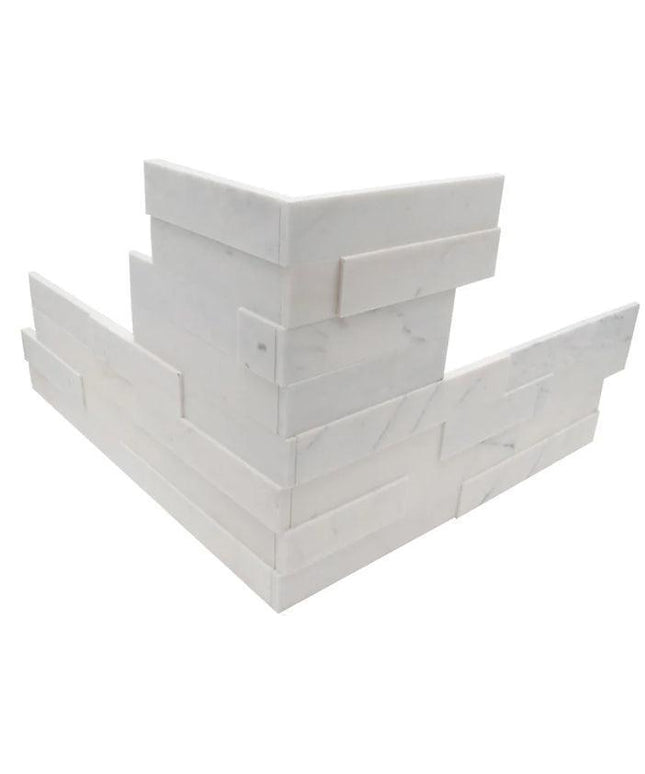precipice corner dimensional wall tile Precipice Alabaster Honed