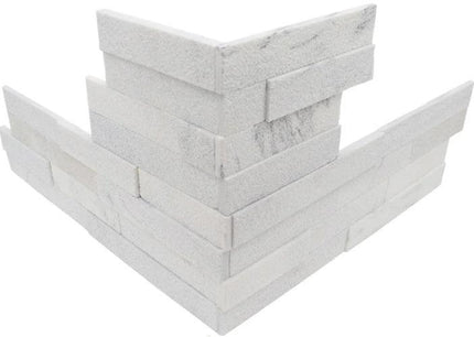 precipice corner dimensional wall tile Precipice Alabaster Bush Hammered