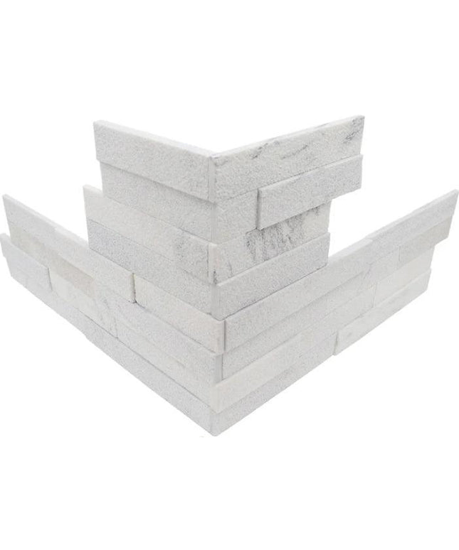 precipice corner dimensional wall tile Precipice Alabaster Bush Hammered