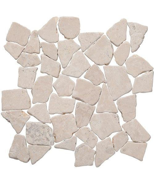 random tumbled mosaic stone tile Random Beige Marble