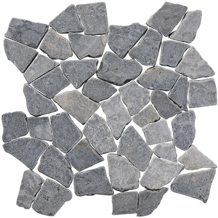 random tumbled mosaic stone tile Random Grey Marble