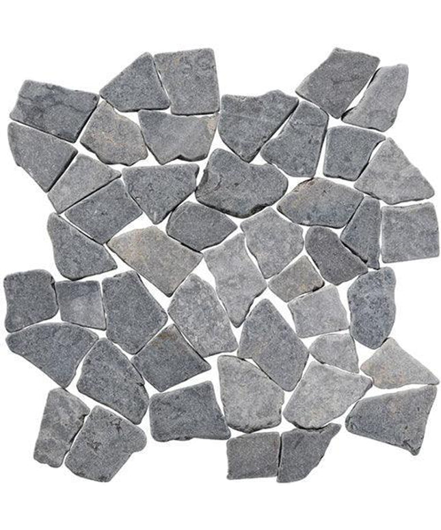 random tumbled mosaic stone tile Random Grey Marble
