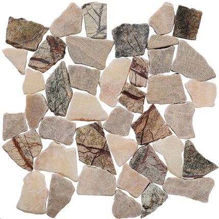 random tumbled mosaic stone tile Random Honey Forest