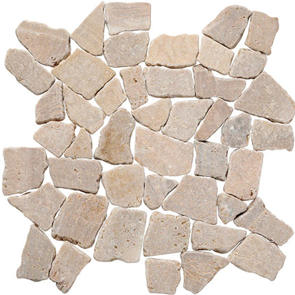 random tumbled mosaic stone tile Random Honey Quartz