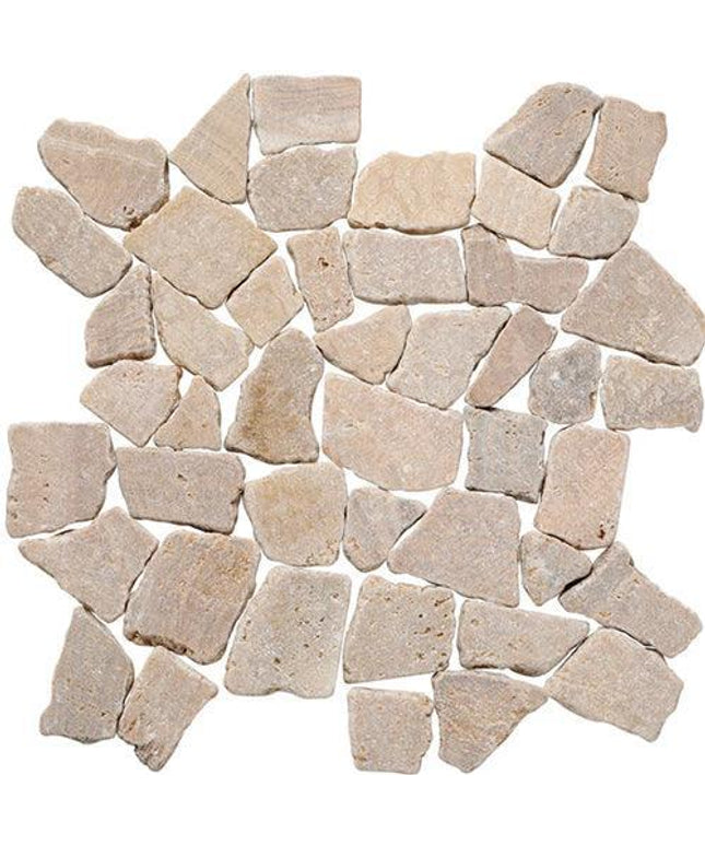 random tumbled mosaic stone tile Random Honey Quartz