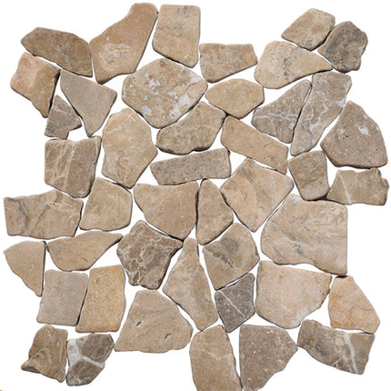 random tumbled mosaic stone tile Random Tan Marble