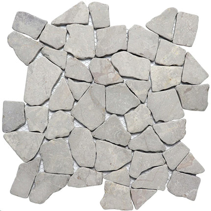 random tumbled mosaic stone tile Random Volcano Grey