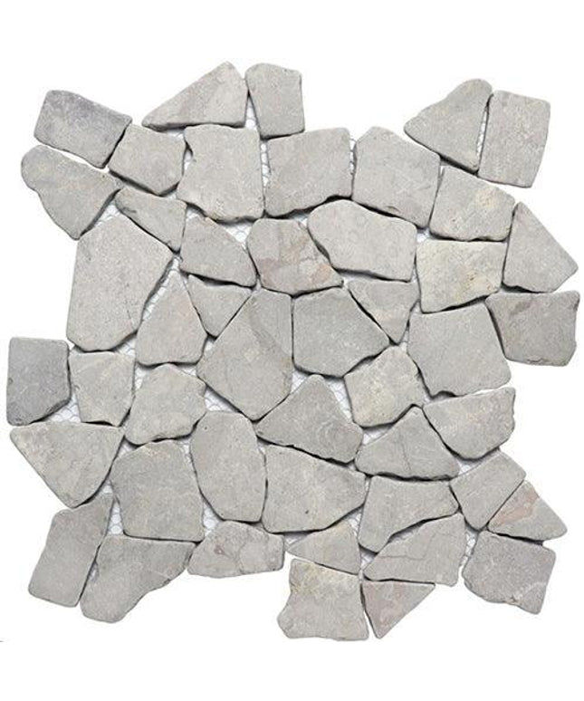 random tumbled mosaic stone tile Random Volcano Grey
