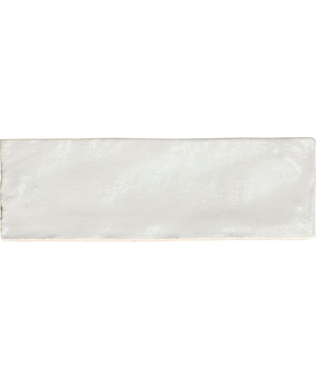 Riad White Ceramic Tile 2.5x8