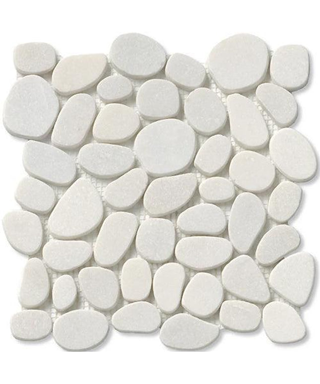 spindrift marble pebble tile honed Spindrift Marble Crystal White
