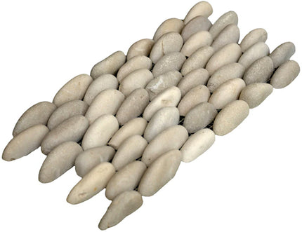 stacked natural pebble tile Stacked Pebble French Tan