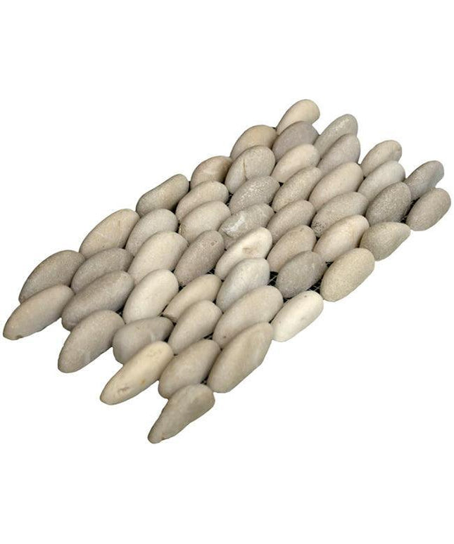 stacked natural pebble tile Stacked Pebble French Tan