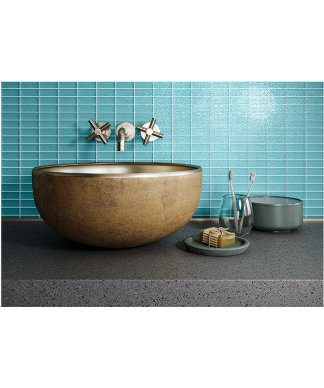 straight set cascade mosaic tile 1x2 Straight Set Fog