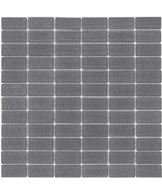straight set cascade mosaic tile 1x2 Straight Set Midnight