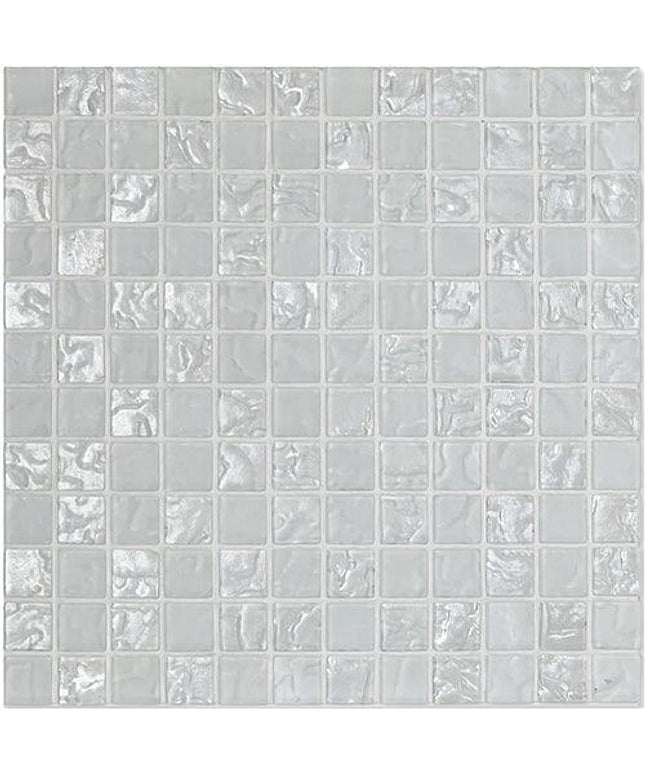 straight set lava glass mosaic 1x1 Straight Set Molten Frost