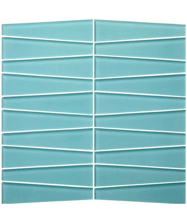 waveline glass mosaic tile matte Waveline Matte Azure