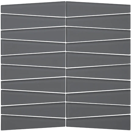 waveline glass mosaic tile matte Waveline Matte Graphite