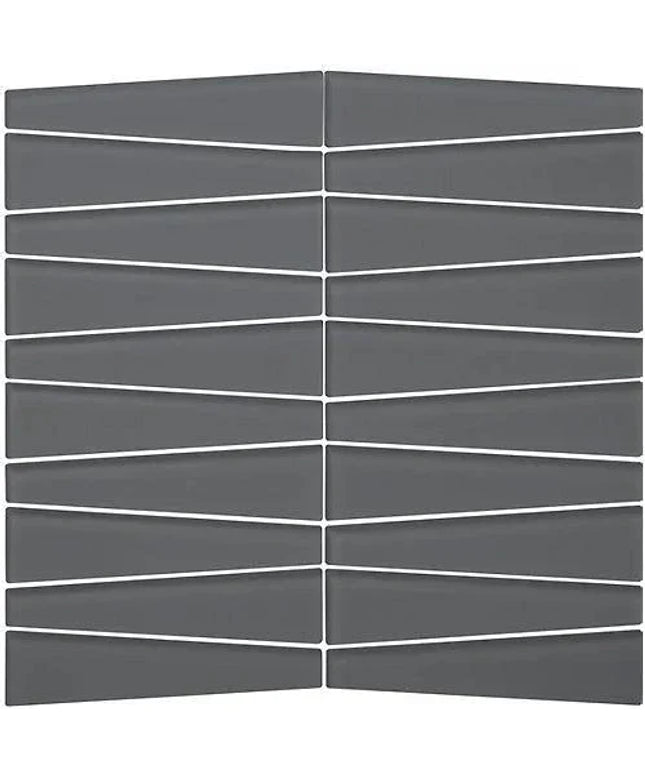 waveline glass mosaic tile matte Waveline Matte Graphite