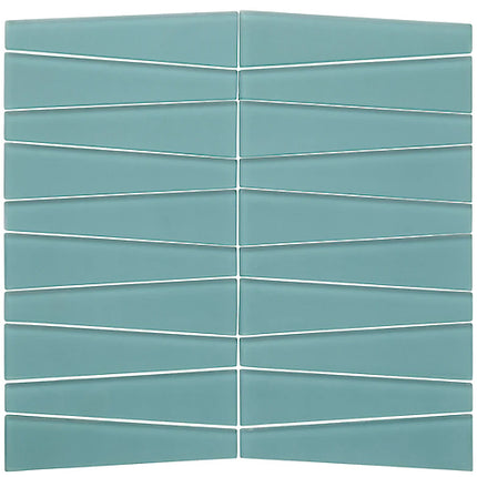 waveline glass mosaic tile matte Waveline Matte Lagoon